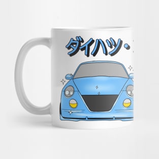 Blue Daihatsu Copen & Maneki-Neko Mug